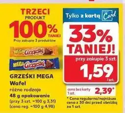 Kaufland Wafelek toffi w czekoladzie mlecznej Grześki mega oferta