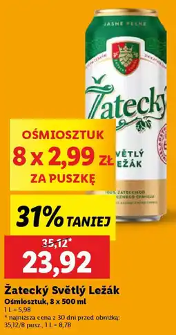 Lidl Žatecký Světlý ležák oferta