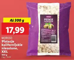 Lidl Moreso pistacje kalifornijskie niesolone oferta