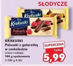 Kaufland Paluszki w czekoladzie z galaretką malinową Krakuski paluszki Krakuski bahlsen oferta