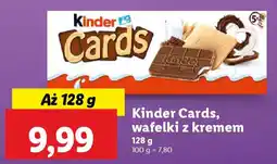 Lidl Kinder Cards, wafelki z kremem oferta