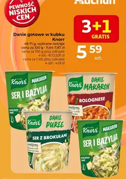 Auchan Danie gotowe Knorr, wybrane rodzaje 3+1 GRATIS oferta