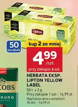 Stokrotka Herbata ekspresowa Lipton Yellow Label oferta