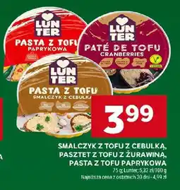 Stokrotka Pasta z tofu z cebulką/z żurawiną/paprykowa Lunter oferta