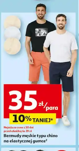 Auchan Bermudy męskie Chino oferta
