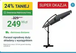 ERLI Parasol ogrodowy duży składany z wysięgnikiem oferta