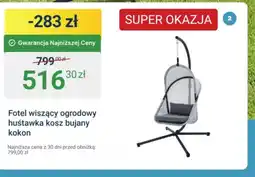ERLI Fotel wiszący ogrodowy huśtawka kosz bujany kokon oferta