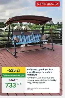 ERLI Huśtawka ogrodowa 3-osobowa oferta