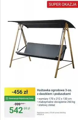 ERLI Huśtawka ogrodowa 3-osobowa oferta