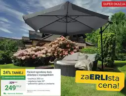 ERLI Parasol ogrodowy duży składany z wysięgnikiem oferta