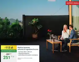 ERLI Markiza tarasowa ochrona UV ogrodowa boczna oferta