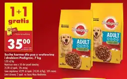 Biedronka Sucha karma dla psa z wołowiną i drobiem Pedigree 7 kg oferta