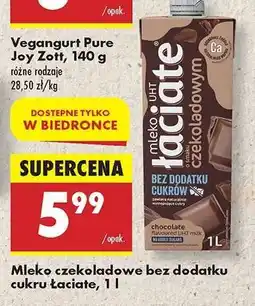 Biedronka Mleko czekoladowe bez dodatku cukru łaciate, 1 l oferta