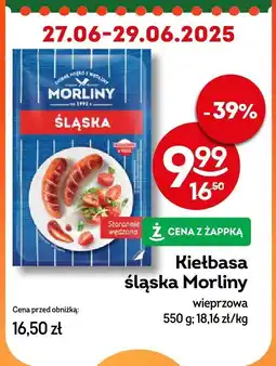 Żabka Kiełbasa śląska wieprzowa Morliny oferta