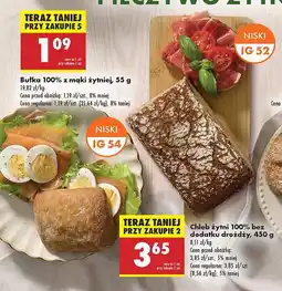 Biedronka Chleb żytni 100% bez dodatku drożdży Biedronka oferta