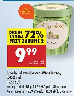 Biedronka Lody pistacjowe Marletto oferta