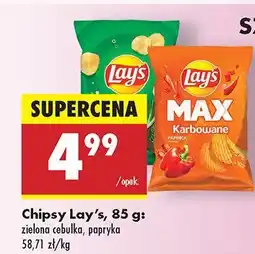 Biedronka Chipsy Lay's zielona cebulka, papryka oferta
