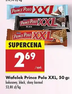 Biedronka Wafelek Prince Polo XXL kokosowy, black, złoty karmel oferta