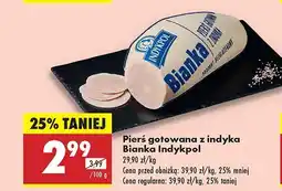 Biedronka Pierś gotowana z indyka Bianka Indykpol oferta