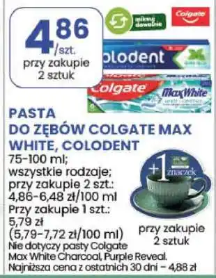 Stokrotka Market Pasta do zębów Colgate Max White, Colodent oferta