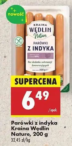 Biedronka Parówki z indyka Kraina Wędlin Nature, 200 g oferta