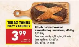Biedronka Chleb nowodworski z maślanka i makiem , 450 g oferta
