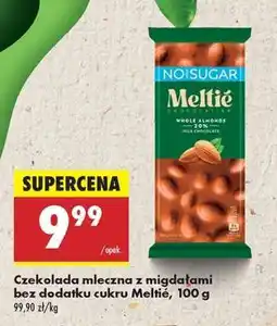 Biedronka Czekolada mleczna z migdałami bez dodatku cukru Meltiė, 100 g oferta