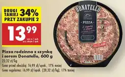 Biedronka Pizza rodzinna z szynką i serem Donatello 600 g oferta