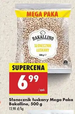 Biedronka Słonecznik łuskany Mega Paka Bakallino , 500 g oferta