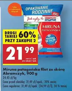 Biedronka Miruna patagońska filet ze skórą Abramczyk, 900 g oferta