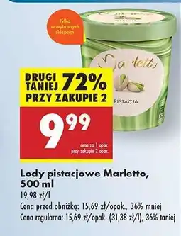 Biedronka Lody pistacjowe Marletto, 500 ml oferta