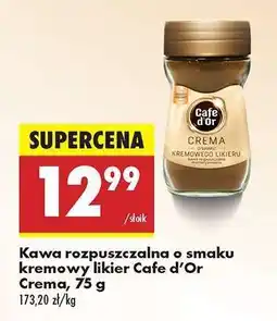 Biedronka Kawa rozpuszczalna o smaku kremowy likier Cafe d’Or Crema, 75 g oferta
