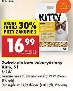 Biedronka Żwirek dla kota kukurydziany Kitty, 5 l oferta