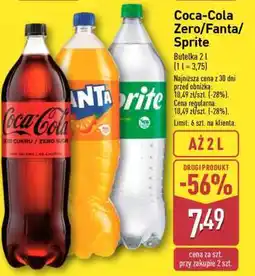 ALDI Coca Cola Zero/ Fanta/Sprite oferta