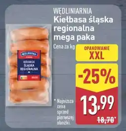 ALDI Kiełbasa śląska regionalna mega paka oferta