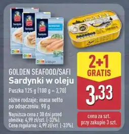 ALDI GOLDEN SEAFOOD/SAFI Sardynki w oleju oferta