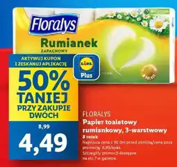 Lidl FLORALYS Papier toaletowy rumiankowy, 3-warstwowy oferta