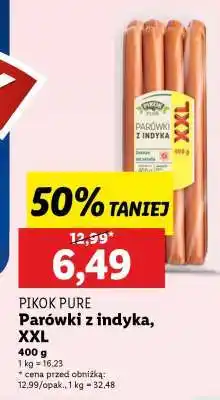 Lidl PIKOK PURE Parówki z indyka, XXL oferta