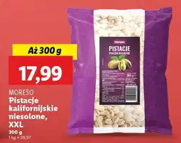 Lidl Moreso Pistacje kalifornijskie niesolone, XXL oferta