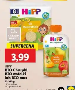 Lidl HIPP BIO Chrupki, BIO wafelki lub BIO mus oferta