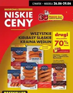 Biedronka Kiełbasa śląska z szynki Kraina Wędlin Nature oferta