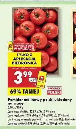 Biedronka Pomidory malinowe polska oferta