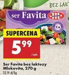Biedronka Ser sałatkowo-kanapkowy bez laktozy Mlekovita Favita oferta