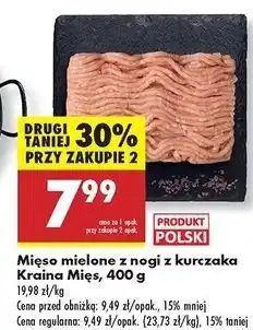 Biedronka Mięso mielone z nogi kurczaka Kraina Mięs oferta