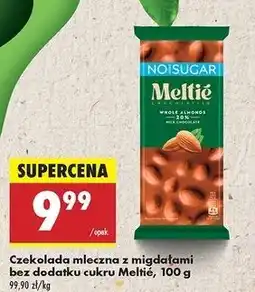 Biedronka Czekolada z migdałami bez dodatku cukru Meltie oferta