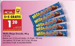 Biedronka Wafelek kakaowy w czekoladzie deserowej Grześki Mega oferta