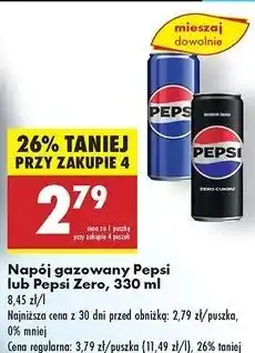 Biedronka Napój Pepsi Zero oferta