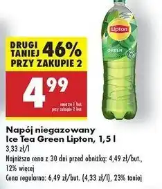 Biedronka Herbata mrożona classic Lipton Green Ice Tea oferta