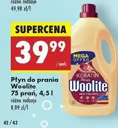 Biedronka Płyn do prania mix colors Woolite Keratin oferta