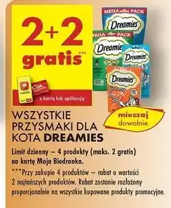 Biedronka Przysmak dla kota z serem Dreamies oferta